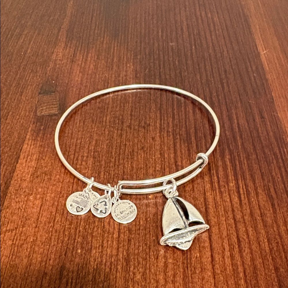 Alex And Ani Sailboat Silver Bracelet